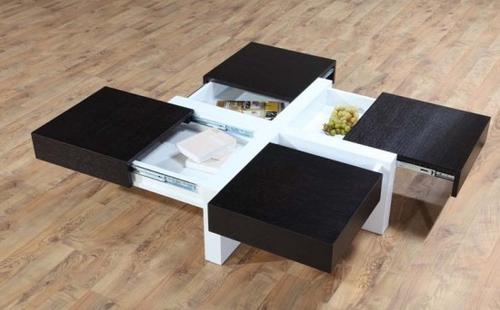 Açılıp kapanan çekmeceli orta sehpa modeli