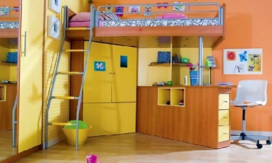 Küçük odalar için ideal tek kişilik ranza modeli 2012