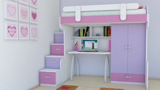 Pembe kız Çocuk Odası Ranza Modeli 2012