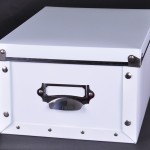 beyaz metal detaylı dekoratif saklama kutuları modeli