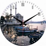 ortaköy camisi baskılı duvar saati modeli