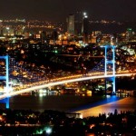 parçalı boğaz köprüsü manzaralı kanvas tablo modeli