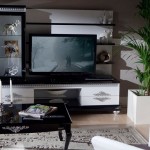 siyah beyaz lakeli diana compact tv ünitesi modeli