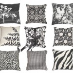 siyah beyaz zebra desenli 9 farklı dekoratif yastık modeli