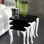 siyah lake beyaz bacaklı modern 2013 zigon sehpa modeli